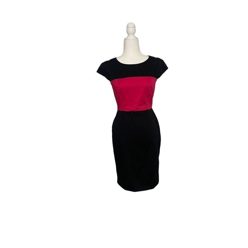 French Connection Fuchsia And Black Color Block F… - image 1